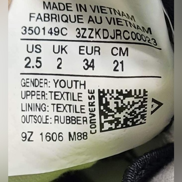 Converse One Star Lunaron Sneakers Youth size 2.5 - Picture 10 of 10